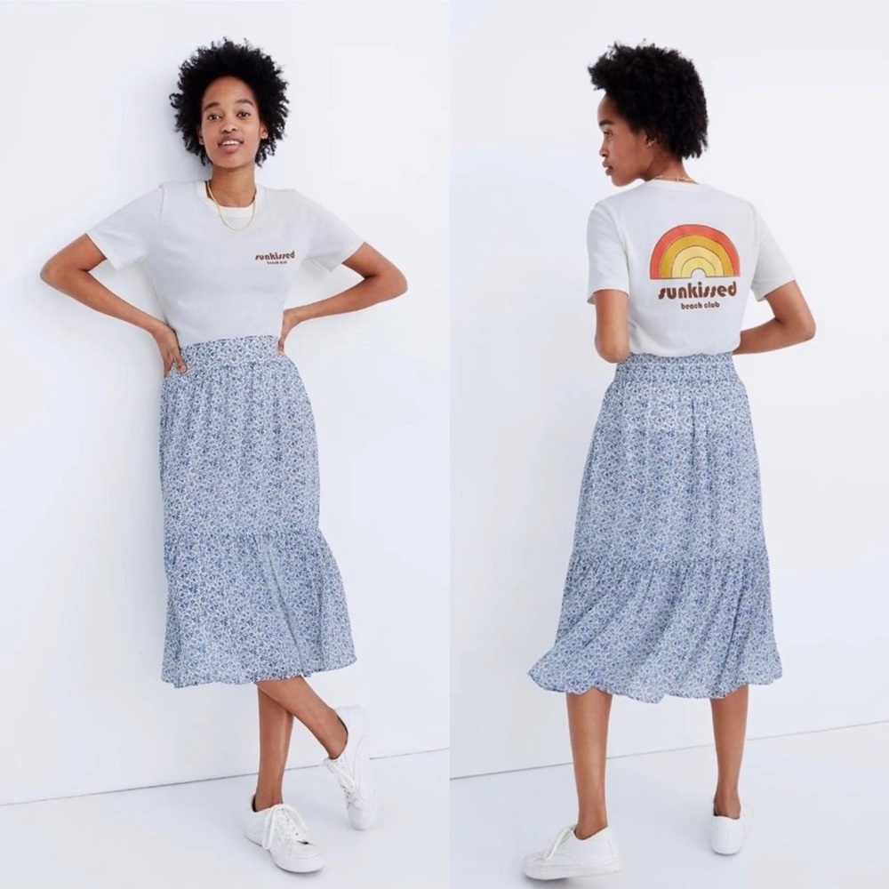 Madewell Peasant Midi Skirt in Climbing Floral XXL
